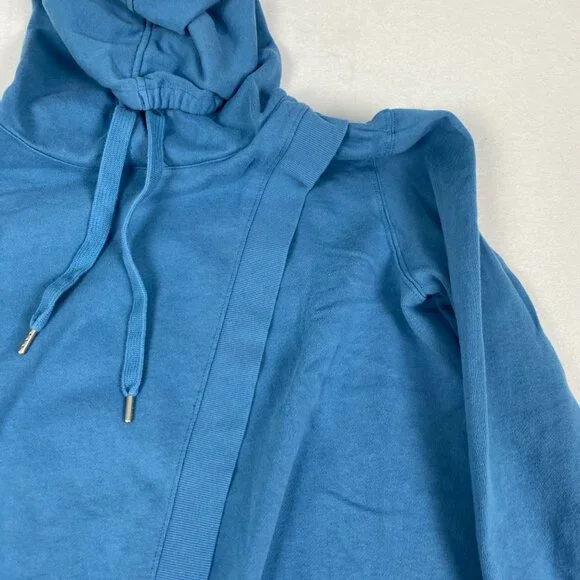 Old Navy Maternity Cross-Front Nursing Blue Cotton Blend Pullover Hoodie Large - Picture 3 of 6